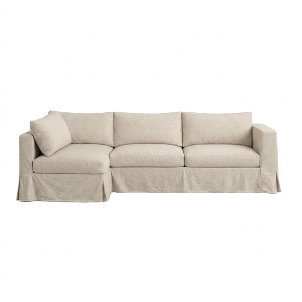 Recycled Natural Weave Custom Sectional Sofa Cover