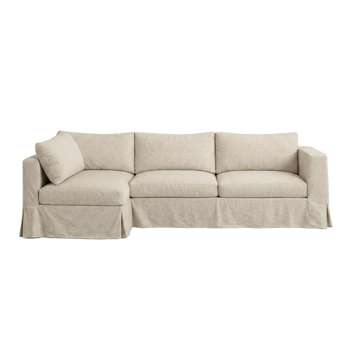 Recycled Natural Weave Sectional Sofa Cover