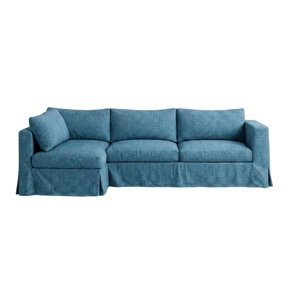 Cove Blue Premium Custom Sectional Sofa Cover