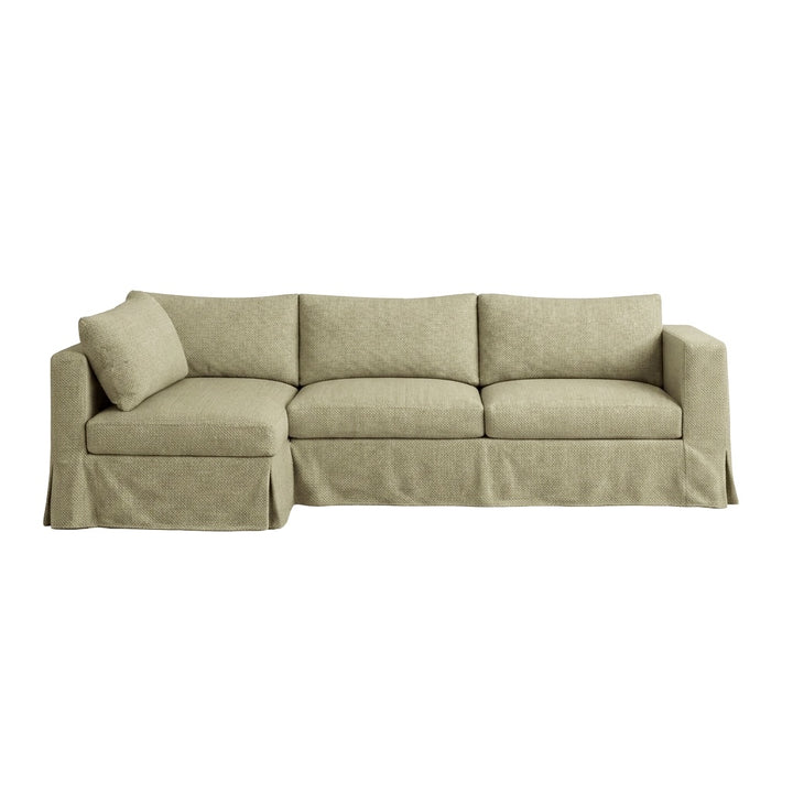Rustic Wheat Custom Sectional Slipcover
