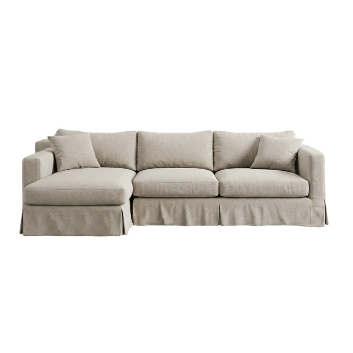 Island Sand Sectional Sofa Cover