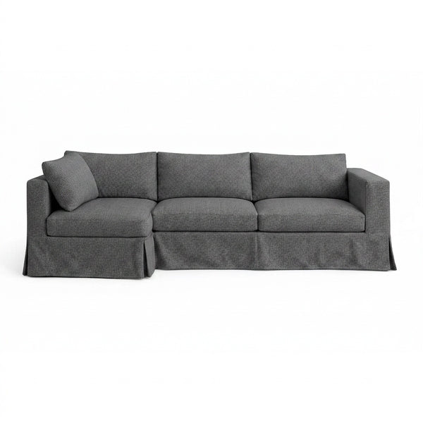 Warm Gray Custom Sectional Slipcover