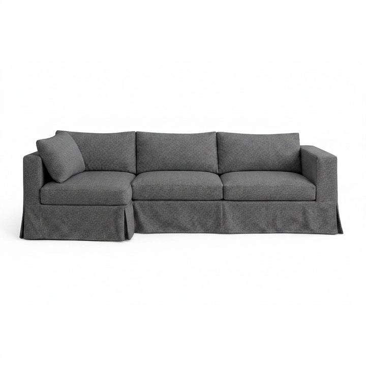 Warm Gray Custom Sectional Slipcover