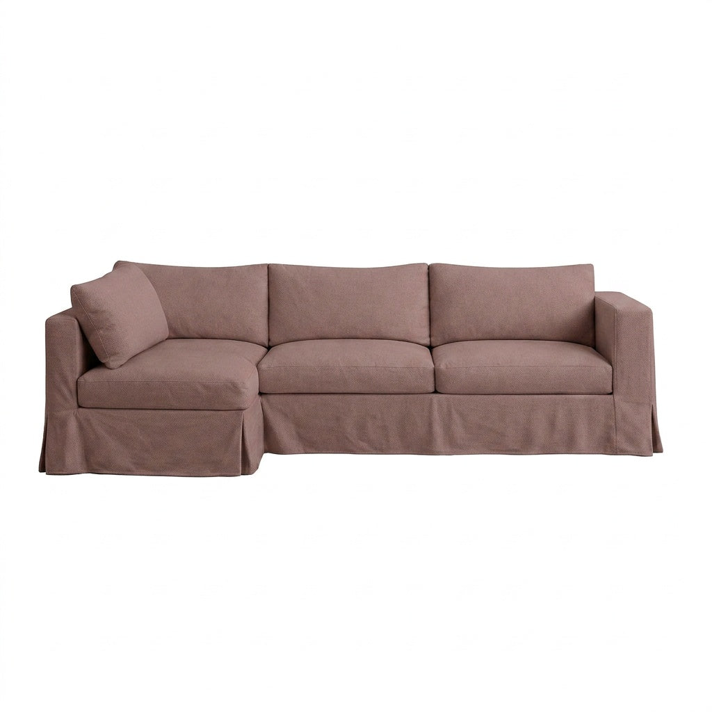 Chocolate Brown Heavyduty Canvas Custom Sectional Slipcover