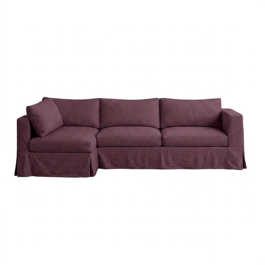 Eggplant Heavyduty Canvas Custom Sectional Slipcover