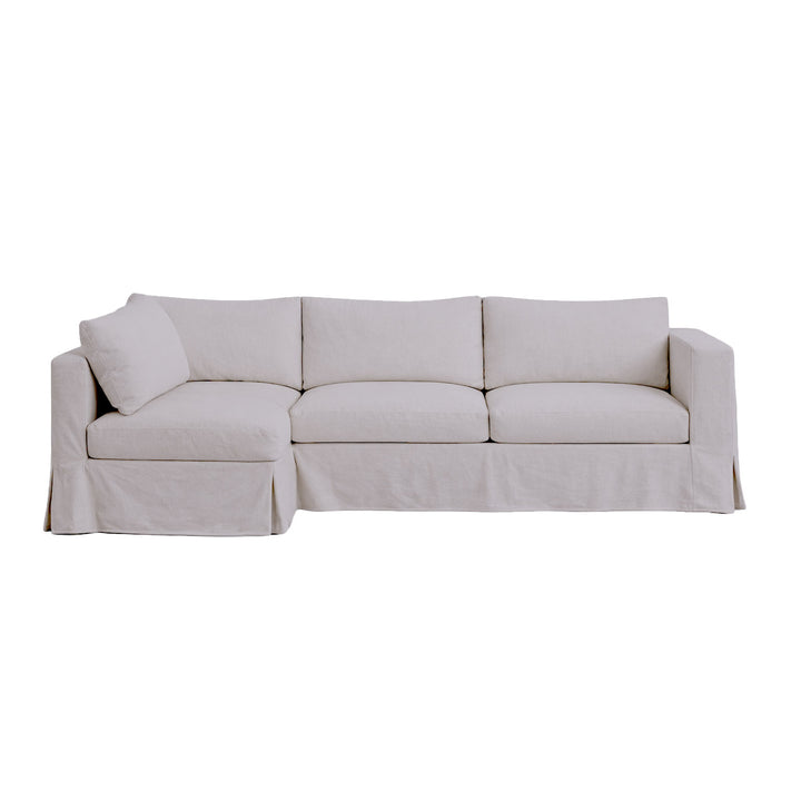 Gray Smoke Canvas Custom Sectional Slipcover
