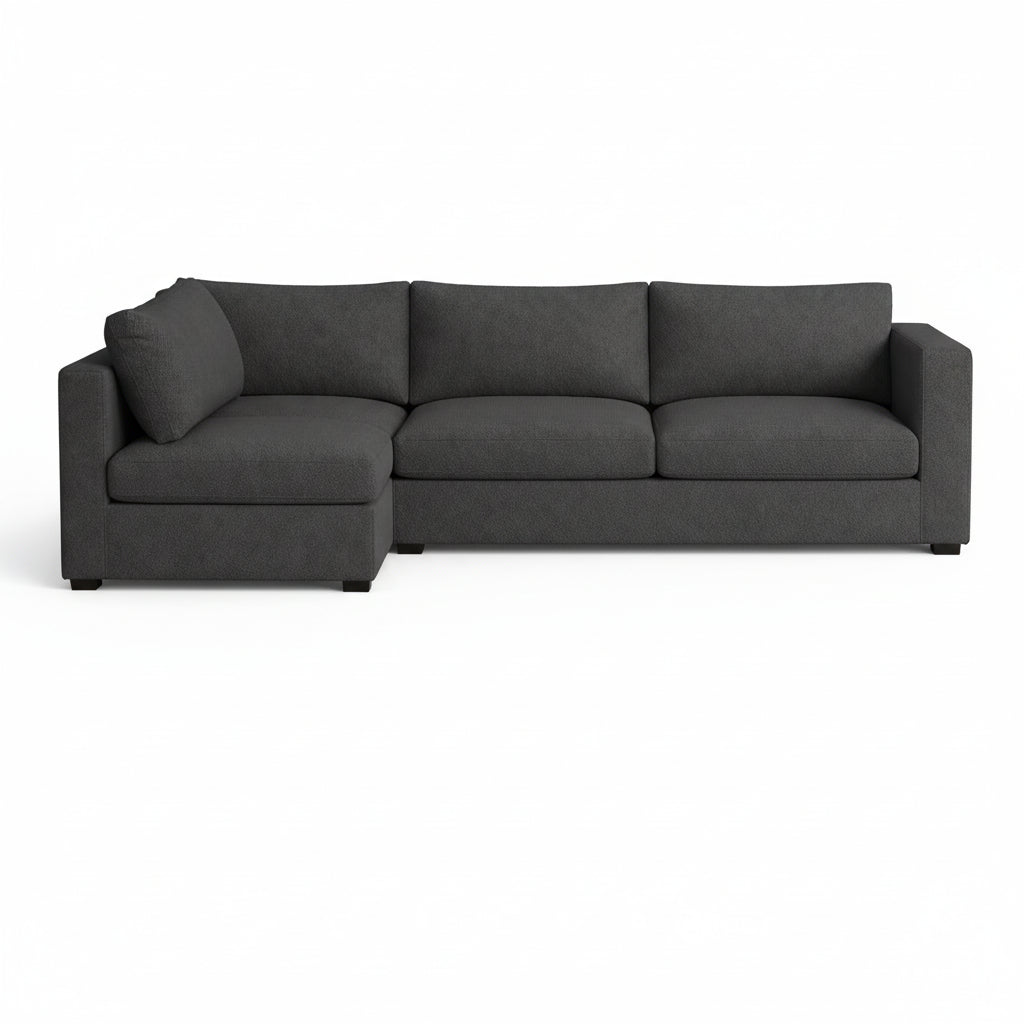 FlexFit Charcoal Black Custom Sectional Slipcover