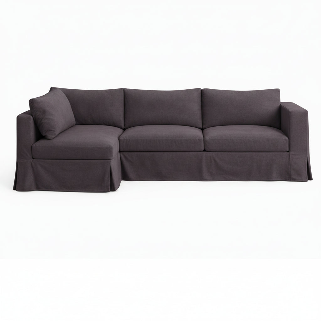 Plum SuedeTouch Custom Sectional Slipcover