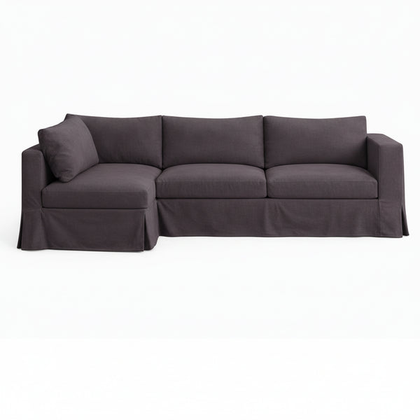 Plum SuedeTouch Custom Sectional Slipcover