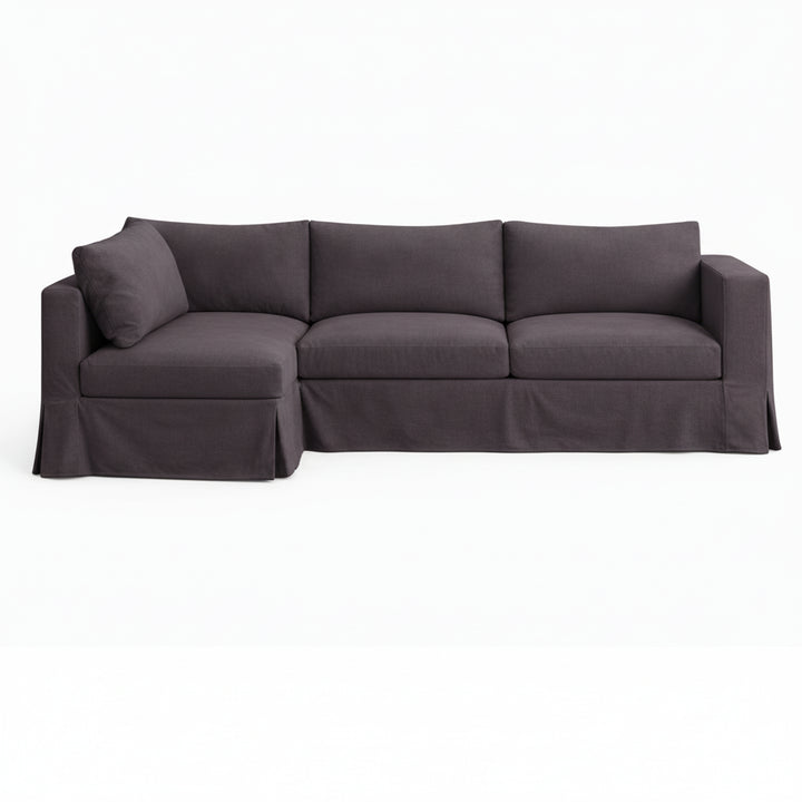 Plum SuedeTouch Custom Sectional Slipcover