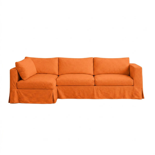 Hunter's Orange Custom Sectional Sofa Cover