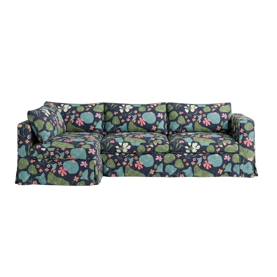 Water Lilly Canvas Print Sectional Sofa Cover