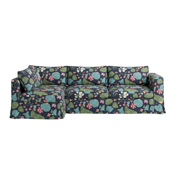 Water Lilly Canvas Print Custom Sectional Sofa Cover