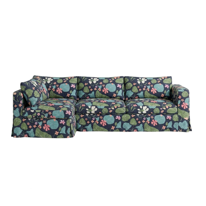 Water Lilly Canvas Print Sectional Sofa Cover