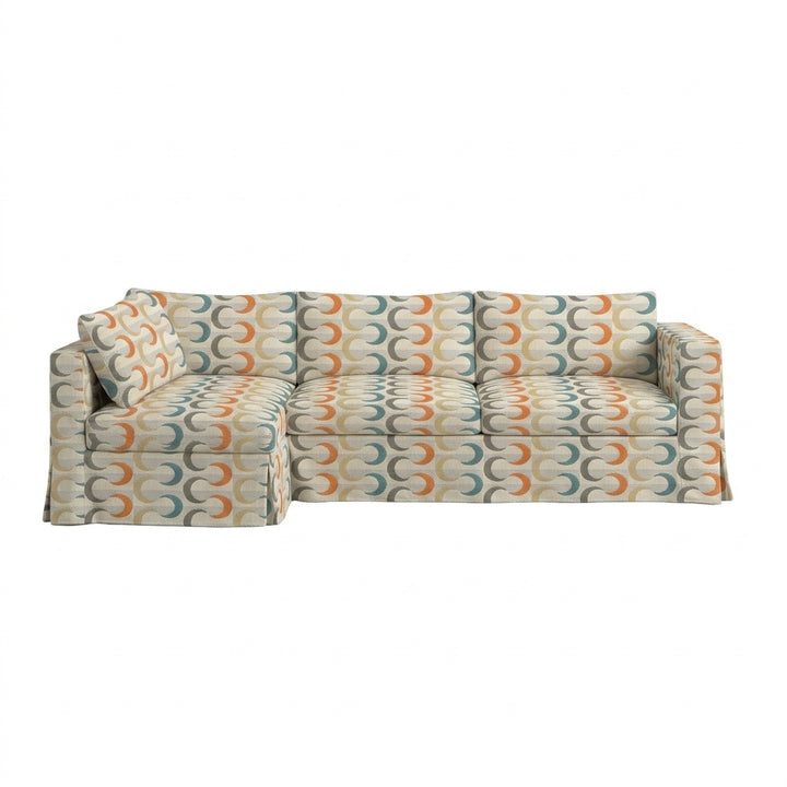Retro Rainbow Custom Sectional Slipcover