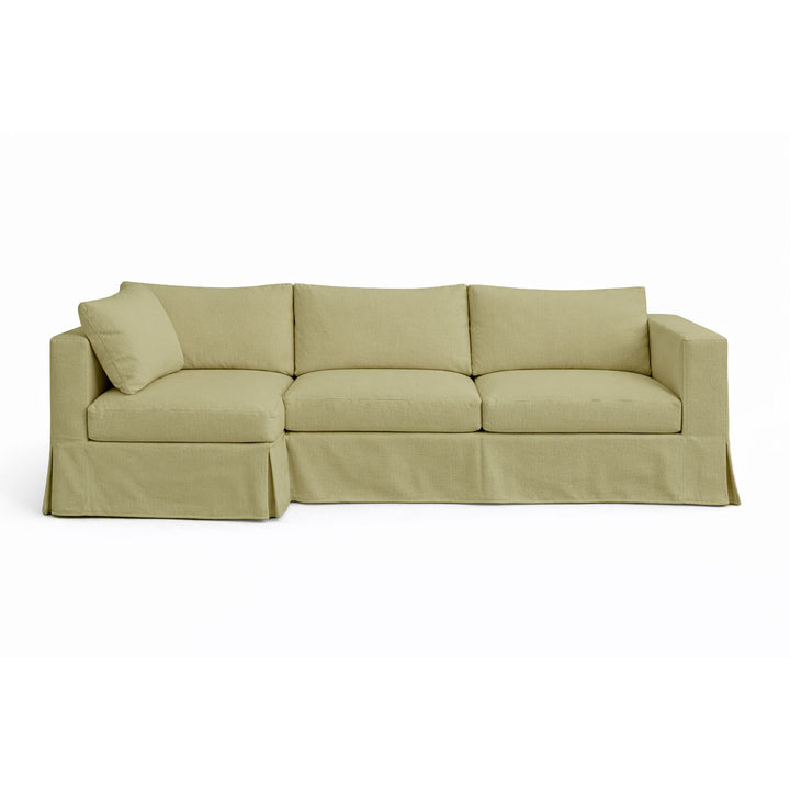 Rosemary Khaki Canvas Custom Sectional Slipcover