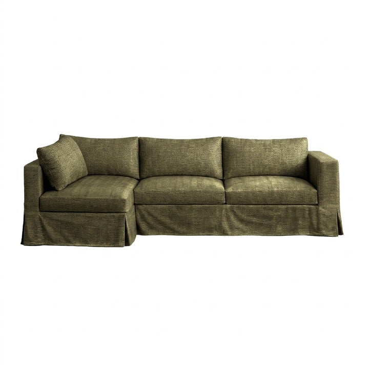 Sunset Sage Custom Sectional Sofa Slipcover