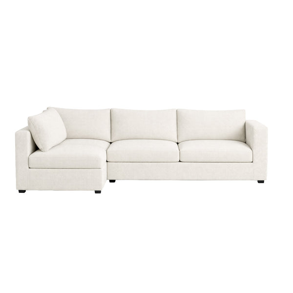 FlexFit Soft White Custom Sectional Slipcover