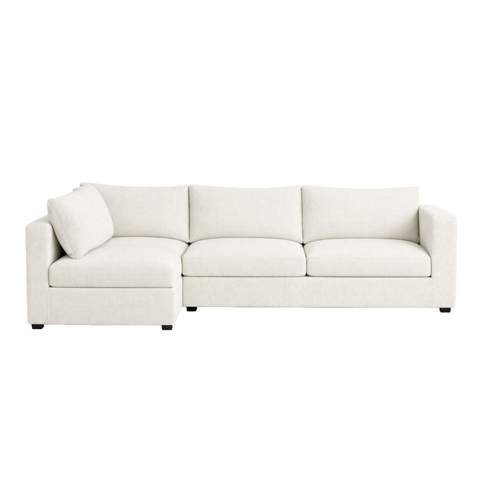 FlexFit Soft White Custom Sectional Slipcover