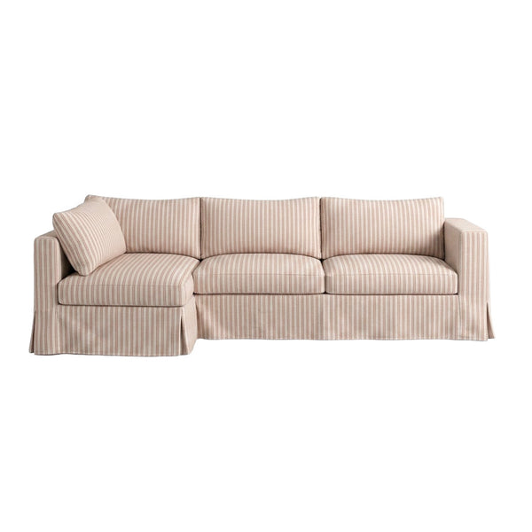 Seaside Cottage Heavyweight Twill Custom Sectional Sofa Cover