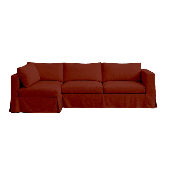 SunReal® Burgundy Red Custom Sectional Slipcover