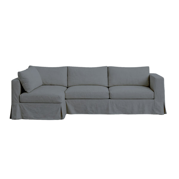 SunReal® Charcoal Gray Custom Sectional Slipcover