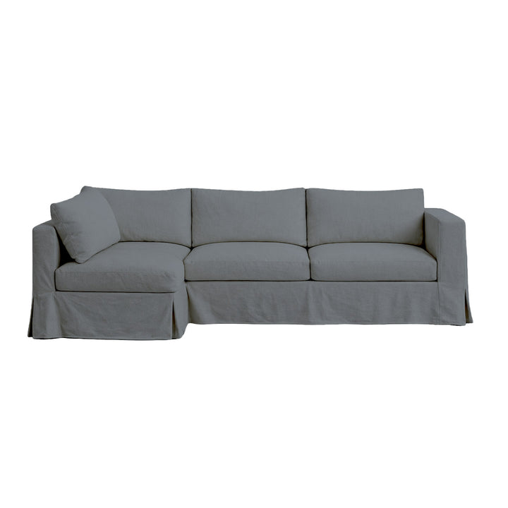 SunReal® Charcoal Gray Custom Sectional Slipcover