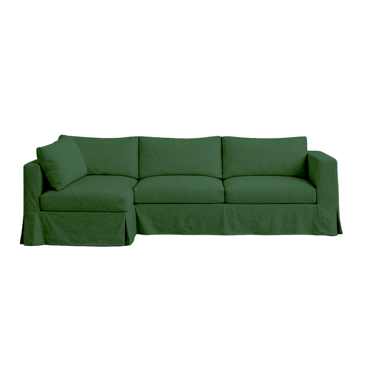 SunReal® Forest Green Custom Sectional Slipcover