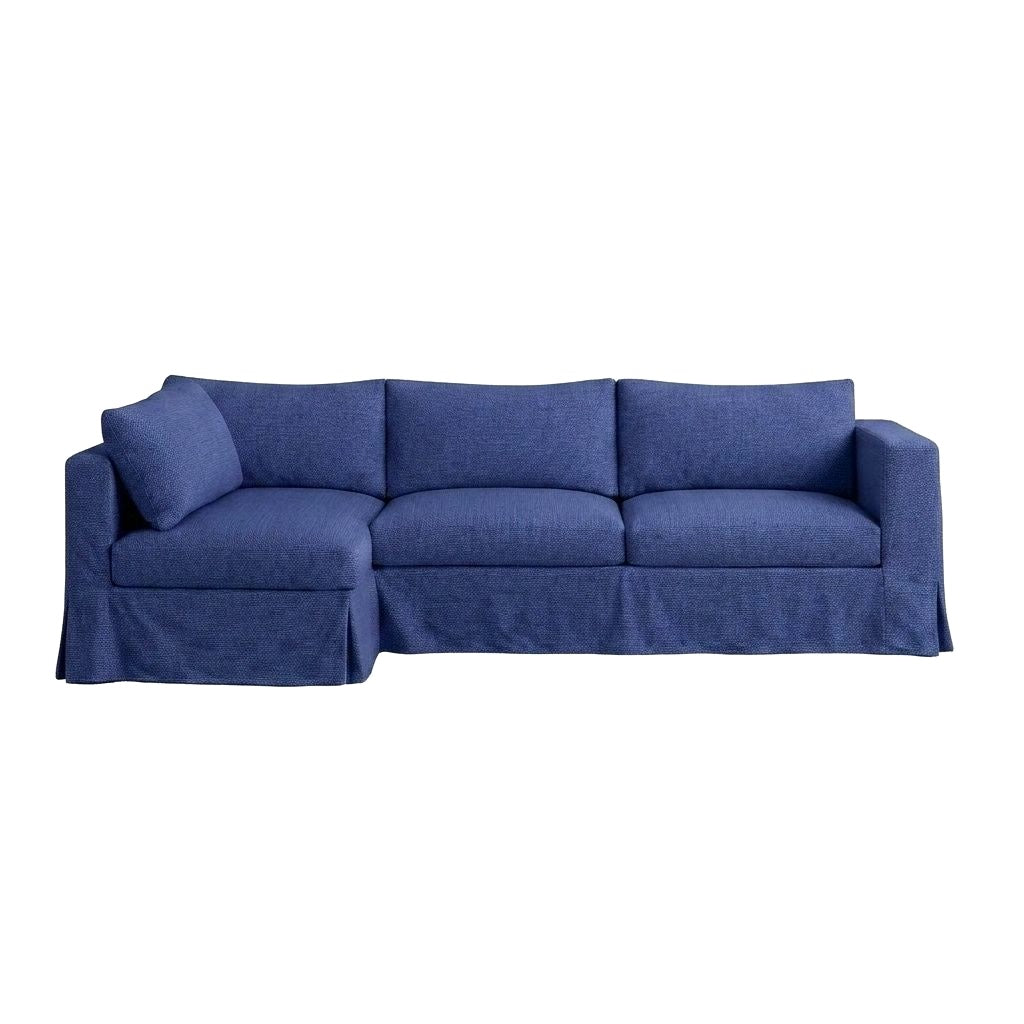 Royal Navy Outdoor Performance custom sectional sofa cover in royal navy