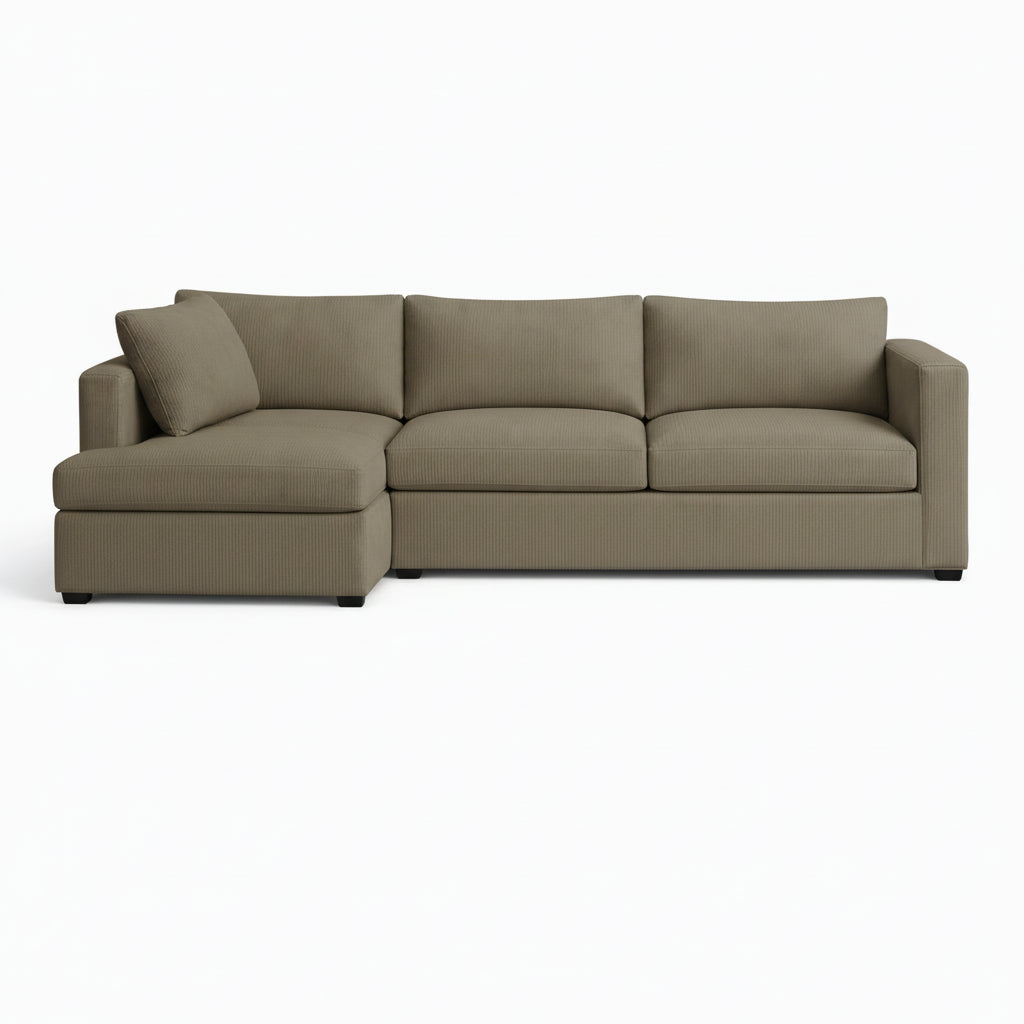 FlexFit Mushroom Custom Sectional Slipcover