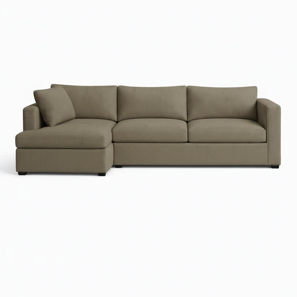 FlexFit Mushroom Custom Sectional Slipcover
