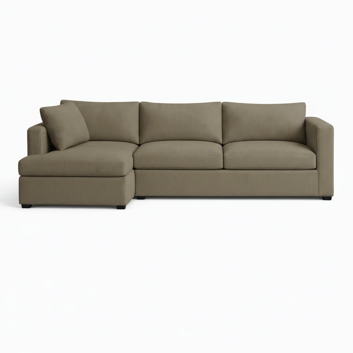 FlexFit Mushroom Custom Sectional Slipcover