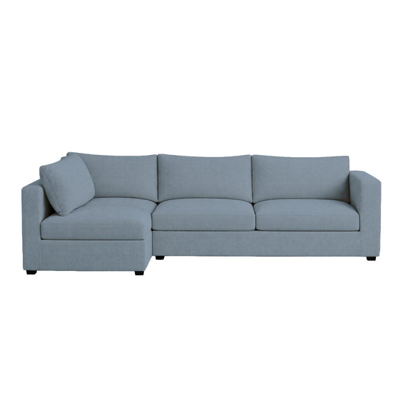 FlexFit Pale Gray Custom Sectional Slipcover
