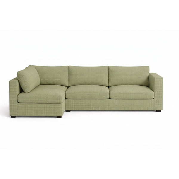 FlexFit Basil Green Custom Sectional Slipcover