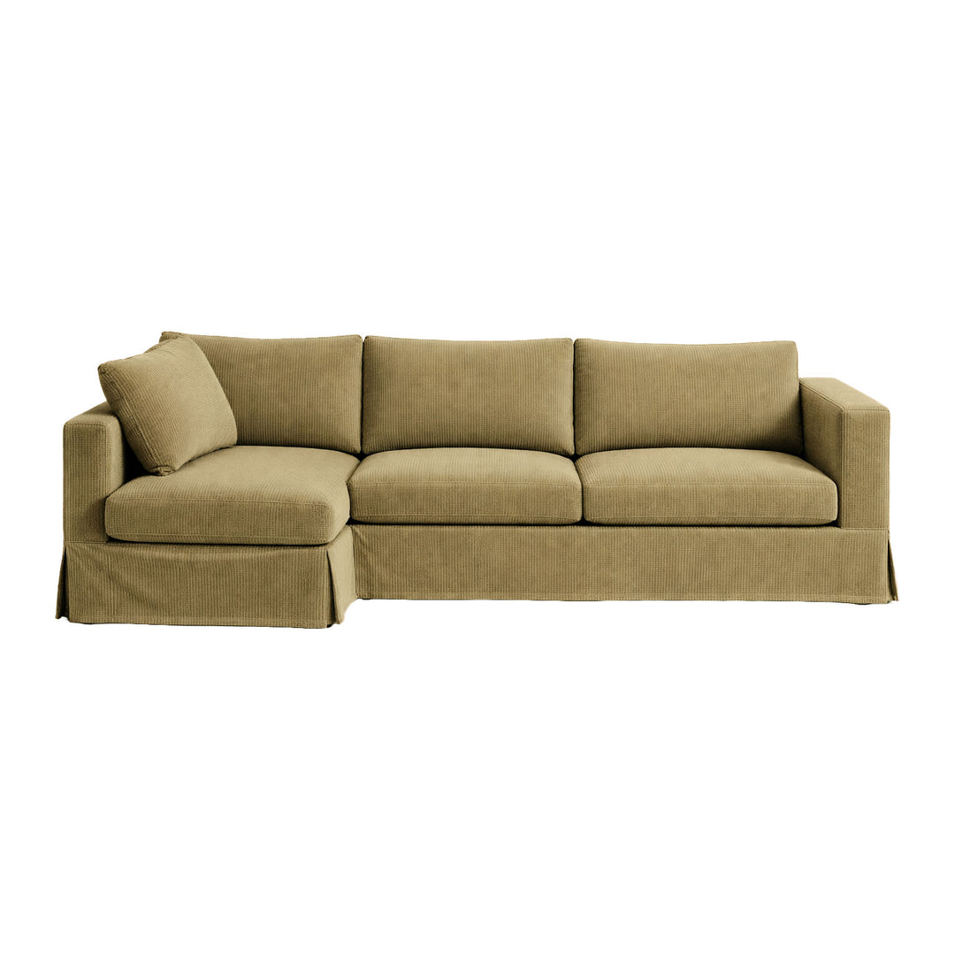 Sable Gray Custom Sectional Slipcover