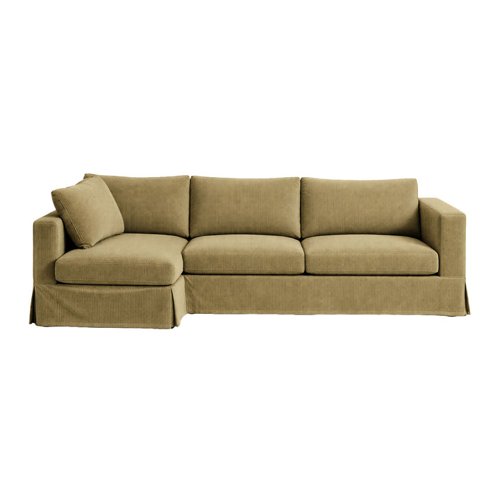 Sable Gray Custom Sectional Slipcover