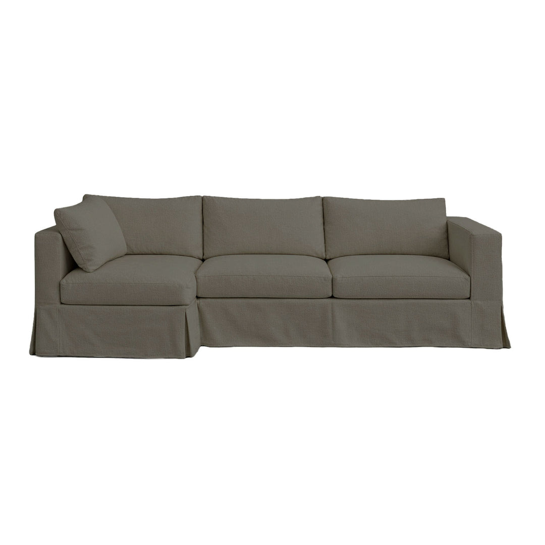 Charcoal Custom Sectional Slipcover