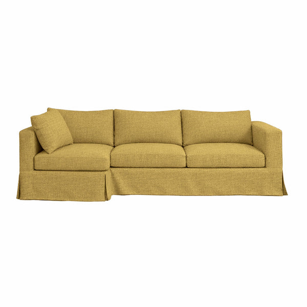 Sunwashed Gold Custom Sectional Slipcover