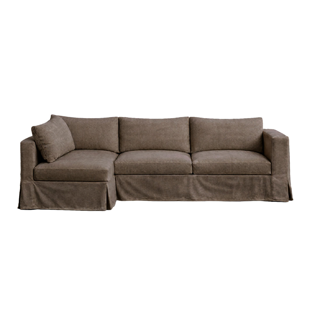 Heathered Black Custom Sectional Slipcover