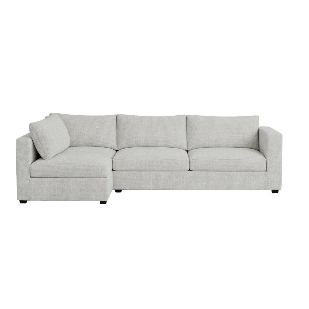 FlexFit Cloud Gray Custom Sectional Slipcover