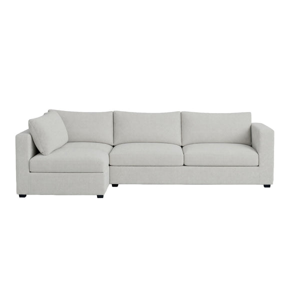 FlexFit Cloud Gray Custom Sectional Slipcover