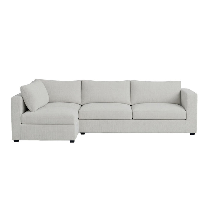 FlexFit Cloud Gray Custom Sectional Slipcover