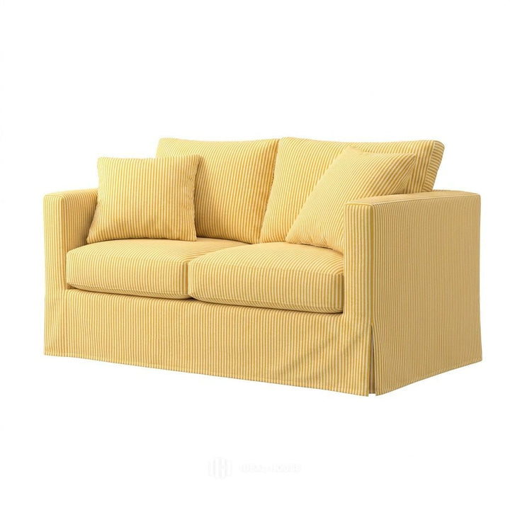 yellow pinstripe sofa slipcover