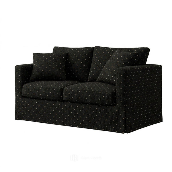 Black Micro Dot Custom Furniture Slipcover