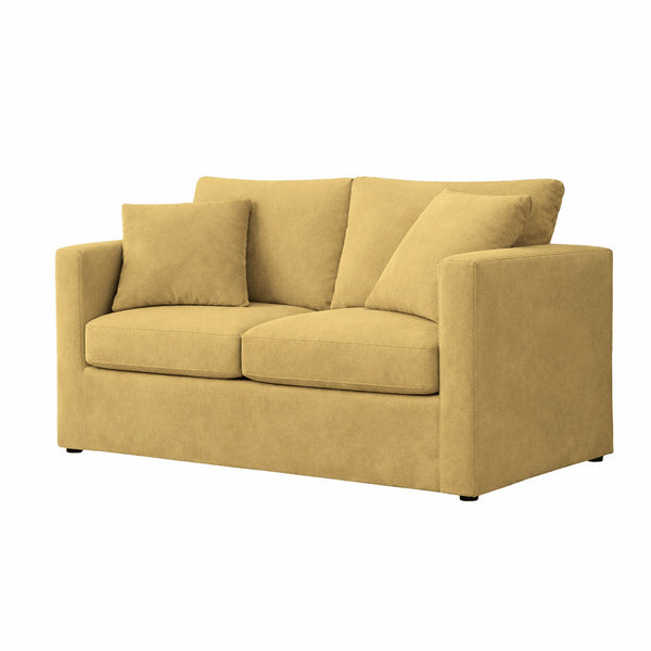 Butterscotch Leather-look Custom Furniture Slipcover