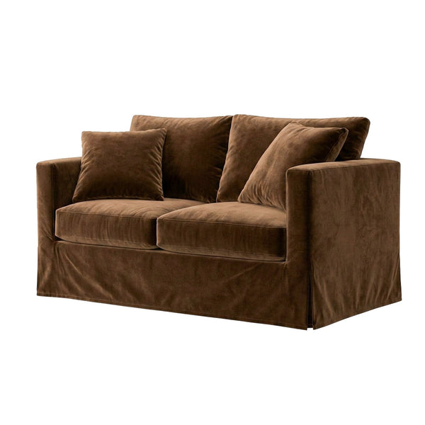 Velvet Cocoa Chenille Custom Chair & Sofa Slipcover
