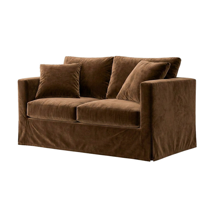 Velvet Cocoa Chenille Chair &amp; Sofa Slipcover