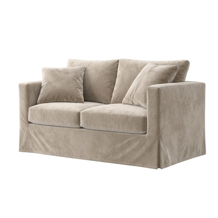 Velvet Gray Custom Chair &amp; Sofa Slipcover