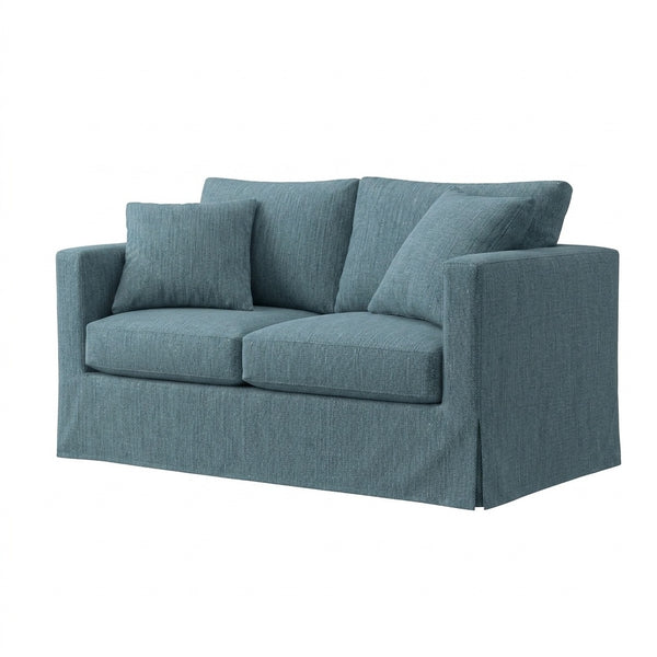 Cloud-soft Denim Blue Custom Chair & Sofa Slipcover