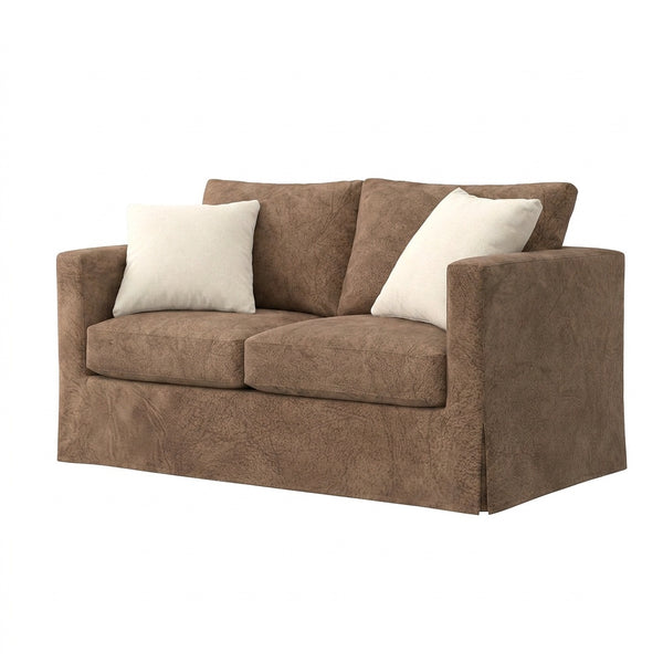Warm Brown SuedeTouch Custom Furniture Slipcover